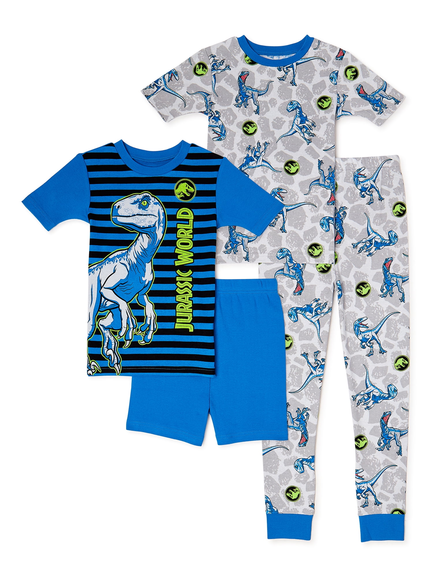 Boys Girls Kids Jurassic World Pyjamas Shorts Nightwear PJS Dinosaur Cotton 