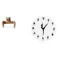 thumbnail image 1 of Soporte de papel higiénico con diseño de búho y bailarina creativa, reloj de pared con diseño de chica bailarina de ballet, organizador de fácil insta, 1 of 8