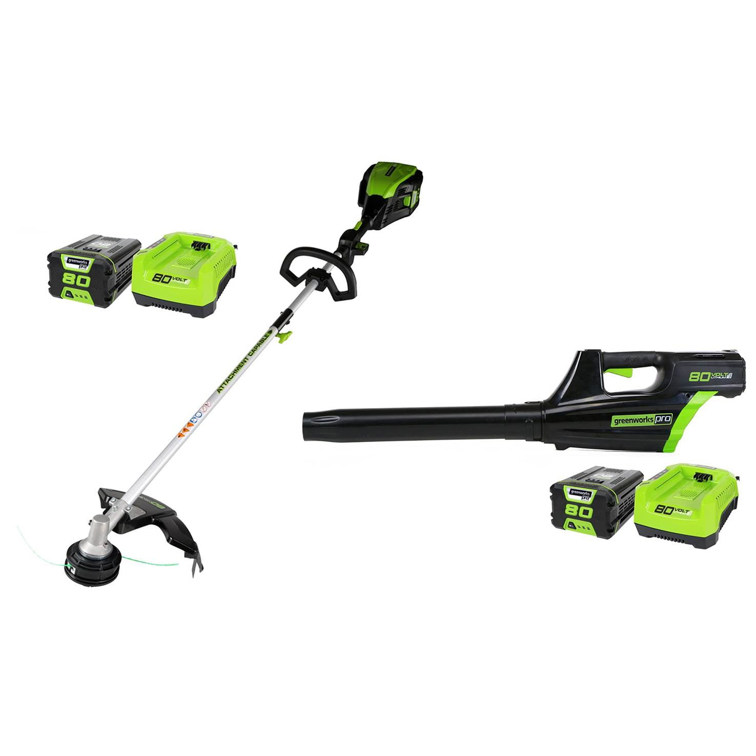 greenworks 80 volt string trimmer