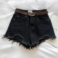thumbnail image 2 of Mitankcoo Jean Shorts for Womens Summer Solid Color Cut-off Casual High Waist Everyday Denim Shorts S-XXL, 2 of 3