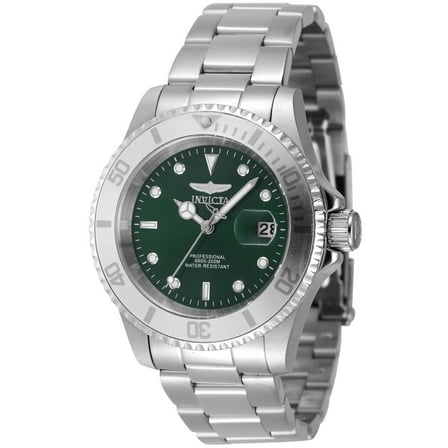 Invicta 48402 Pro Diver Men's Green Analog Watch Metal Bracelet