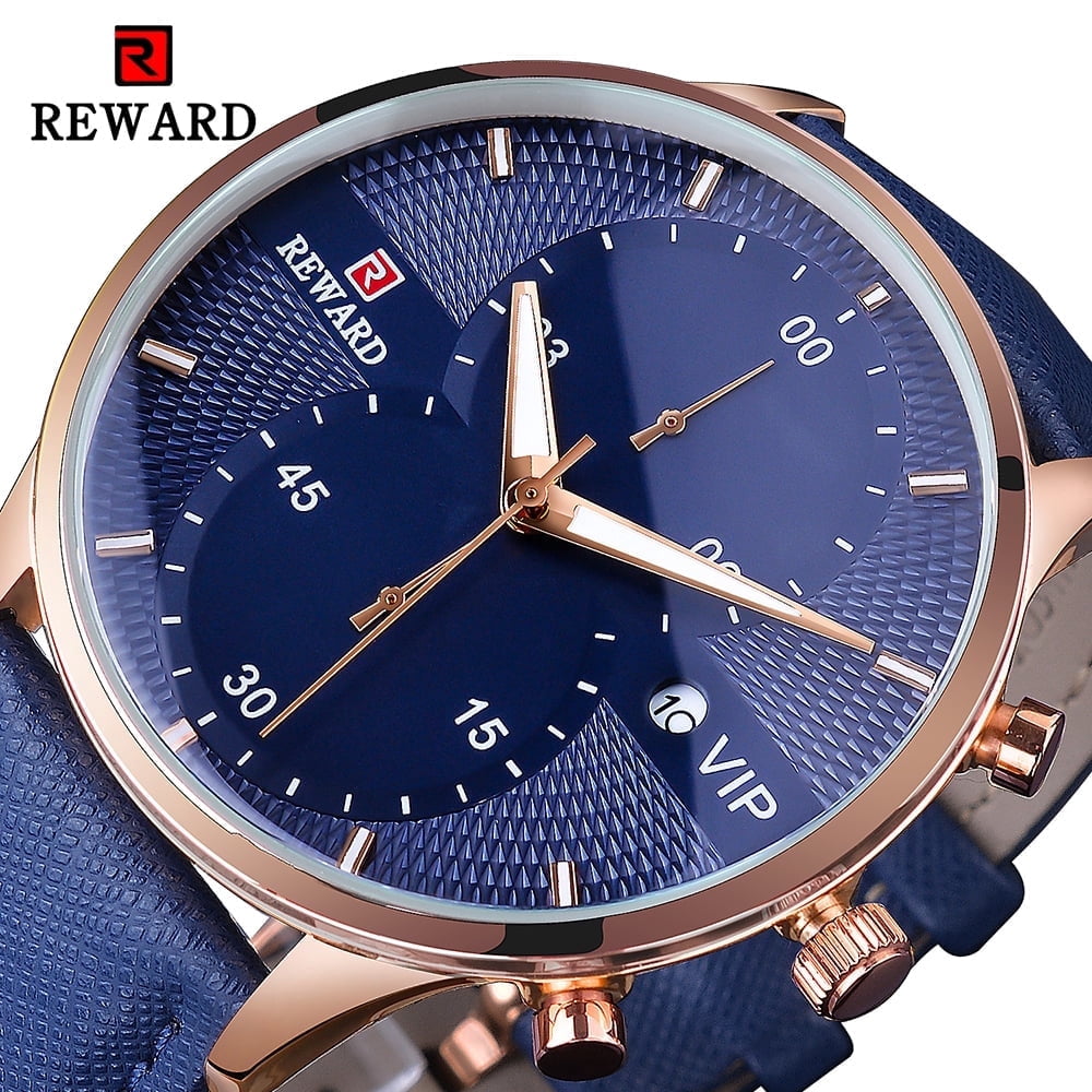 Men Watches Business Casual Wrist Watches (Multifunction/Waterproof/Luminous/Calendar) Genuine Leather Band Fashion Watch for Men