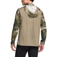 thumbnail image 4 of Havenx Mens Camouflage Upf 50+ Fishing Shirts Long Sleeve Hooded Rapid Dry Hoodies with Mask Uv Protection Hoodie Shirt Outdoor Fishing Lightweight Casual Summer Blouses,Green 3XL, 4 of 6