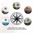thumbnail image 6 of 22.05 Inch Compass Star Metal Wall Decor with Solar LED Lights,Nautical Accent for Patio, Garden & Indoor Spaces, 6 of 6