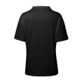 thumbnail image 5 of Shirts For Women Women Short Sleeve V Neck Summer Casual Work Basic Tees Black Lightweight Dressy Blouse Shirts S, 5 of 7