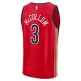 thumbnail image 3 of Men's Fanatics CJ McCollum Red New Orleans Pelicans Fast Break Replica Player Jersey - Statement Edition, 3 of 3
