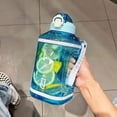 thumbnail image 3 of Vaso de agua de gran capacidad para mujer, de verano, de alto valor en color, toneladas de toneladas de barriles, botella de agua deportiva Denton para hombre y fitness, con pajita, 3 of 6