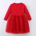 thumbnail image 4 of Toddler Girl Dresses Kids Christmas Long Sleeve Print Princess Dresses Birthday Party Winter Fall Dresses Clothes for Girls Size 5-6T, 4 of 5