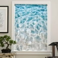 thumbnail image 4 of Blue Ocean Semi Sheer Curtains Drapes for Living Room, Bedroom, French Doors Window 72 Inches Long, Underwater Sea Waves Water Ripple Seascape Rod Pocket Chiffon Curtain Drapery Voile Drape Panel, 4 of 6