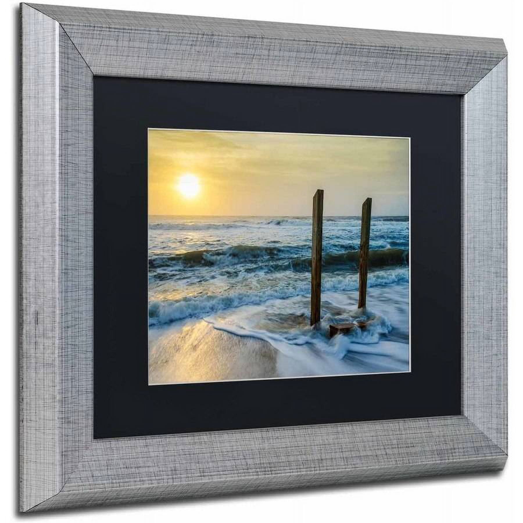 Trademark Fine Art 'Kissed by the Sea' Canvas Art by PIPA Fine Art, Black Matte, Silver Frame