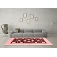 thumbnail image 3 of Ahgly Company Indoor Square Oriental Red Modern Area Rugs, 3' Square, 3 of 4