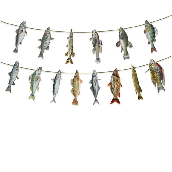 Gone Fishing Party Supplies Gone Fishing String Hanging Banner Fish Party Decorations Paper Fishing Birthday Party Decorations for Fisherman'S Party