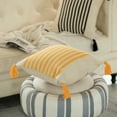 thumbnail image 2 of 16" Handwoven Cotton Throw Pillow Cover with Striped Lines, Black, 2 of 5