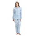 thumbnail image 3 of Kolipajam 100% Cotton Pajamas for Women Long-Sleeve Pjs Cozy Button Down Boyfriend Sleepwear S, 3 of 5