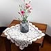 thumbnail image 3 of Eiyye 1-Pieces Crochet Placemats Table Doilies Square Handmade Cotton Lace Thread Cloth 14x14 Inch (White), 3 of 4