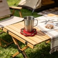 thumbnail image 6 of Bomd Cotton Rope Trivet Octagon Hot Pad Heat Resistant Pot Macrame Table Mat, Woven Macrame Table Mat Protects Surfaces for Holiday Kitchen And Dining Table Decor,7In,Red, 6 of 6