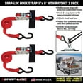 thumbnail image 2 of Snap-Loc SLTHS108RR2 1 in. x 8 ft. S-Hook Strap Ratchet with Hook & Loop Storage Fastener - Pack of 2, 2 of 4