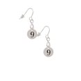 thumbnail image 3 of Delight Jewelry Silvertone Disc 1/2'' Number - 9 - Silver tone Infinity French Earrings, 3 of 4