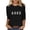Black_A, variant on gbyLJF Women's Plus Size 3/4 Sleeve Halloween Shirts Funny Ghost Rhinestone Graphic Top Casual Fall Family Party Mom Tee
