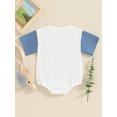 thumbnail image 4 of vera natura Baby Boy Romper, Short Sleeve Crew Neck Letters Summer Bodysuit Clothes for Casual Daily, 4 of 8