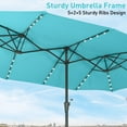 thumbnail image 6 of Autlaycil 15' Market Patio Umbrella and Matching Base with Crank System and 48 Solar Powered LED Lights for Outdoor, Market, Beach, Garden, Yard, Party, Blue, 6 of 6