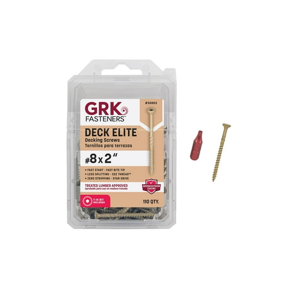 Tornillos ITW BRANDS GRK 30803 #8 x 5 cm Deck Elite 110 unidades
