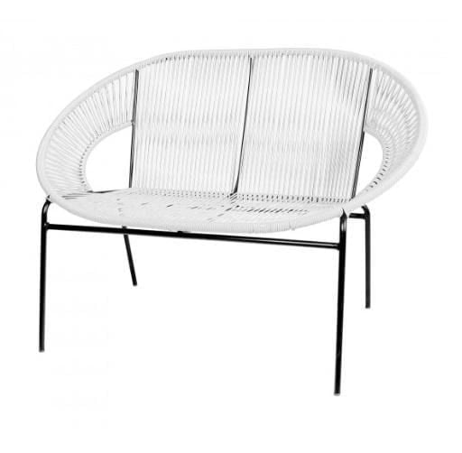 Plata Import- Acapulco Loveseat in White