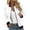 White, variant on Women Lightweight Jacket Casual Zip Up Long Sleeve Coat Spring Fall Solid Color Trendy Work Clothes With Pockets Sky Blue M