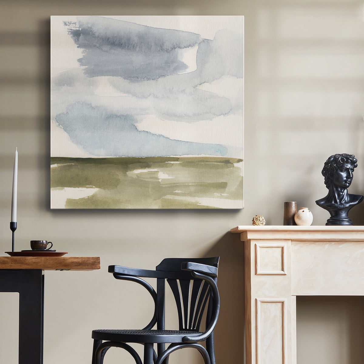 Wexford Home Open Field Sketch II-Premium Gallery Wrapped Canvas, 10" x 10" - Ready to Hang