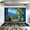 Color 2, variant on Kitchen Backsplash Peel and Stick Wall Mural Mediterranean Coastal View Blue Shutters Lemon Tree Removable Mural 35.4"W x 23.6"H, Oil Proof Vinyl Wallpaper for Fireplace & Behind Stove
