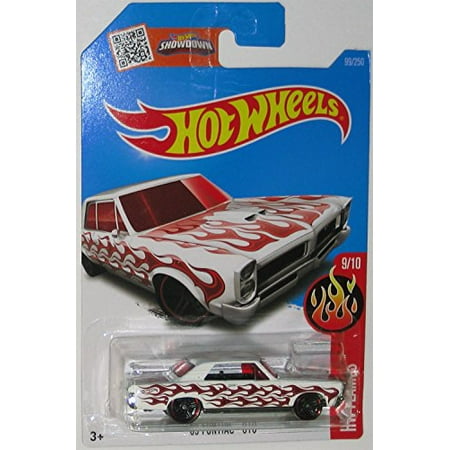 '65 PONTIAC GTO Hot Wheels 2016 HW FLAMES Series White GTO 1:64 Scale Collectible Die Cast Metal Toy Car Model #9/10 on International Long