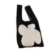 thumbnail image 5 of Bolso de hombro para mujer, bolso de punto con flores, bolso de mano informal de moda para mujer Blanco, 5 of 9