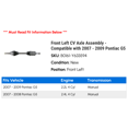 thumbnail image 2 of Front Left CV Axle Assembly - Compatible with 2007 - 2009 Pontiac G5 2008, 2 of 2