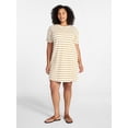 thumbnail image 2 of Time and Tru Women's Cotton T-Shirt Dress with Short Sleeves, Sizes XS-XXXL, 2 of 6