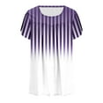 thumbnail image 5 of Blouses pour Femmes, T-shirt Imprimé Plissé à Manches Courtes, Haut Ample, 5 of 5