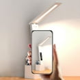 thumbnail image 4 of Desk Lamps New Led Electronic Clock Desk Lamp,Foldable Rechargeable Reading Lamp,3 Grades of Colour Temperature Adjustment,Infinitely Dimmable,Desk Lamp with Temperatu, 4 of 9
