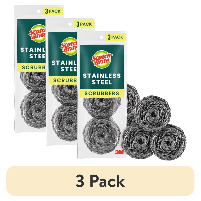 Scotch-Brite Stainless Steel Scrubbers, 3 Count photo 1