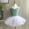 thumbnail image 3 of Falda de baile para niños Falda de malla de media longitud Falda de ballet con tutú de cuatro capas Falda de baile de actuación de seis días, 3 of 4
