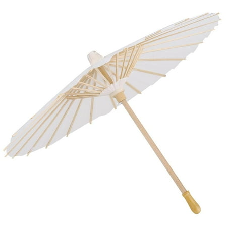 Tiny Paper Umbrellas Mgaxyff White Color Paper Decorative Umbrella Parasol Wedding Bridal Party Decor Photo Cosplay Prop, Wedding Paper Umbrella,Paper Umbrella ()
