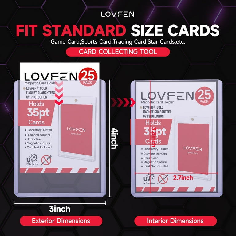 LOVFEN3 "x 4" tall transparent top loader for card sleeves, trading card  sleeves, baseball card protectors for YuGiOh, MTG, TCG and sports card  storage cases - Walmart.com