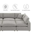 thumbnail image 3 of Modular Sectional Sofa Couch, Light Grey Gray, Fabric, Living Kitchen Cafe Bistro Hospitality Restaurant, Modern Contemporary HB34788, 3 of 5