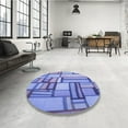 thumbnail image 4 of Ahgly Company Machine Washable Indoor Rectangle Transitional Day Sky Blue Area Rugs, 7' x 10', 4 of 7