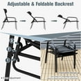 thumbnail image 6 of Gymax 3PCS Outdoor Bistro Set Patio Conversation Set w/ Adjustable Backrest Black, 6 of 10