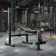 thumbnail image 5 of 600LBS Foldable Weight Bench with Squat Rack & Leg Extension, Adjustable Workout Bench for Home Gym, Weight-Lifting Workout Bench for Dumbbell Exercise Full Body Workout, 5 of 13