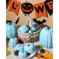 thumbnail image 5 of 12 Pcs Assorted Blue Plastic Pumpkins for Decorating - Artificial Foam Pumpkins for Fall Decor, Thanksgiving, Halloween, Wedding & Party, DIY Craft Fake Pumpkin for Table Centerpiece, 5 of 12