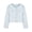 Blue XL, variant on Fall Spring Women Jacket Retro Button Decoe Round Neck Single-breasted Chest Pockets Long Sleeves Loose Commuting Dating Coat