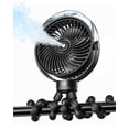 thumbnail image 1 of Ventilador nebulizador portátil SWEETFULL para silla de paseo con refrigeración por rociador, color negro, 1 of 7