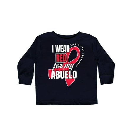 

Inktastic Sickle Cell Awareness I Wear Red For My Abuelo Gift Toddler Boy or Toddler Girl Long Sleeve T-Shirt