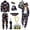 Black, variant on GYQMBT 80s 90s Men's Sportswear, Party Hip Hop Windbreaker 90s Disco Sportswear, 80s Adult Bizarre Costume 8 Piece Set, Black, XL
