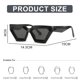 thumbnail image 2 of Gafas de sol personalizadas con forma de diamante, gafas de sol de moda con forma de ojo de gato y montura gruesa, hechas de PC y HD, 2 of 6